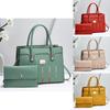 Stylish Colorblock Letter Handbag For Women With Soft Handles And Medium Size
