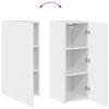 Wall Mounted TV Cabinet Glossy White 30 X 31 X 80 Cm Engineered Wood