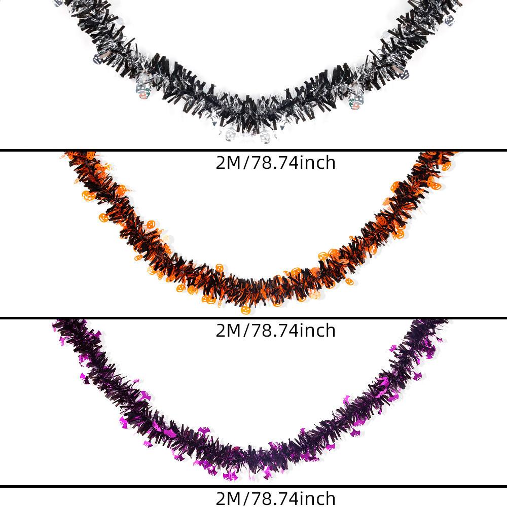 Decoration Halloween Festive Colorful Streamers With Pumpkin Skull Designs Bat