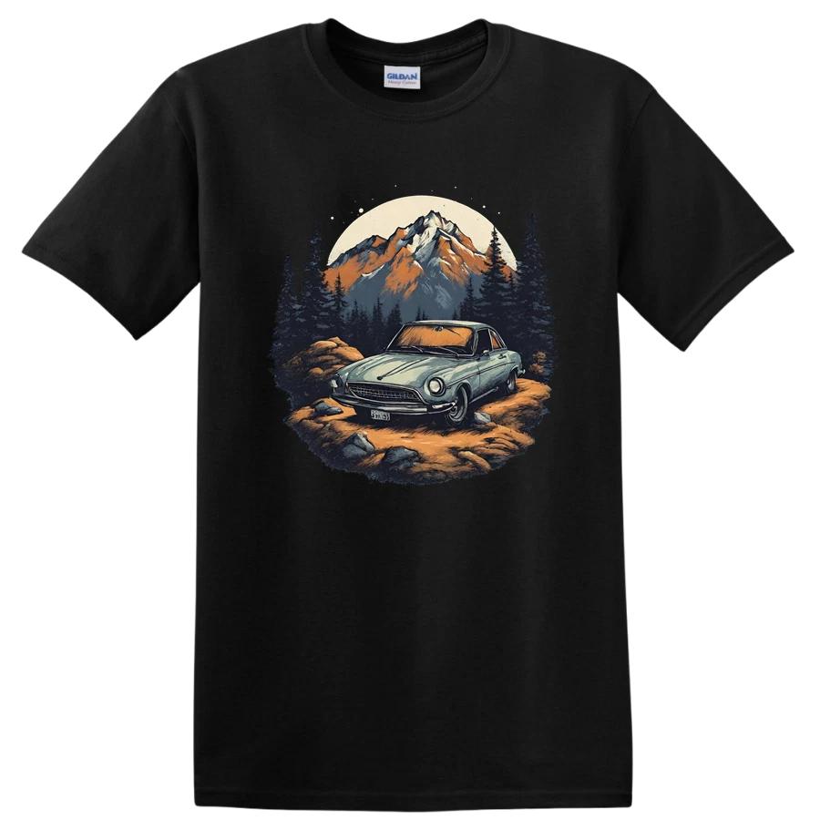 Vintage Car Mountain Landscape Adventure T Shirt Off-Roading Nature Tee XXXL