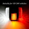 1pc/2pcs Truck Side Marker Light Rear Brake Stop Lights Universal for Trailer Replacement Side Marker Indicator Lamps