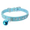 Pet collar Single row diamond bell PU leather Suitable for small and medium-sized dogs and cats Neck collar Pet collar