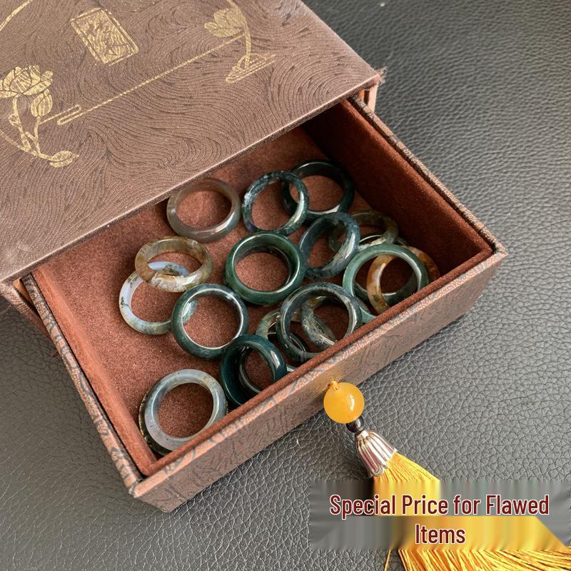 TXY50 Artistic Wildflower Agate Ring