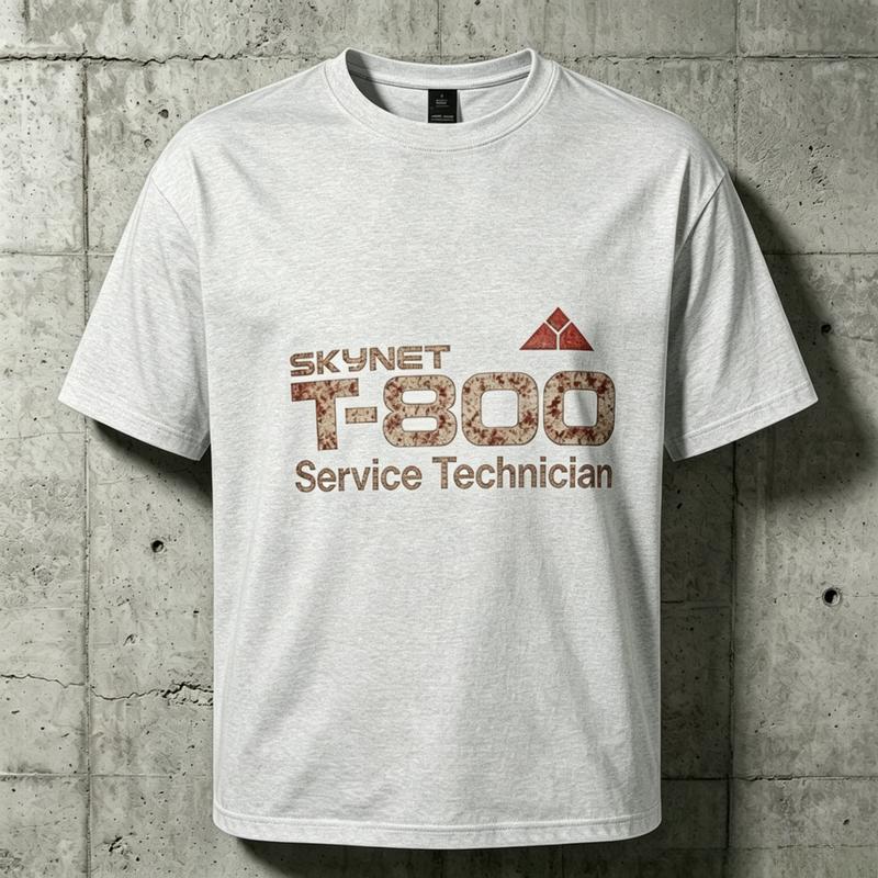 2026 patterned printed shortsleeved tee SKYNET Terminator T800 Service Technician T Shirt Cotton fashionable casual top