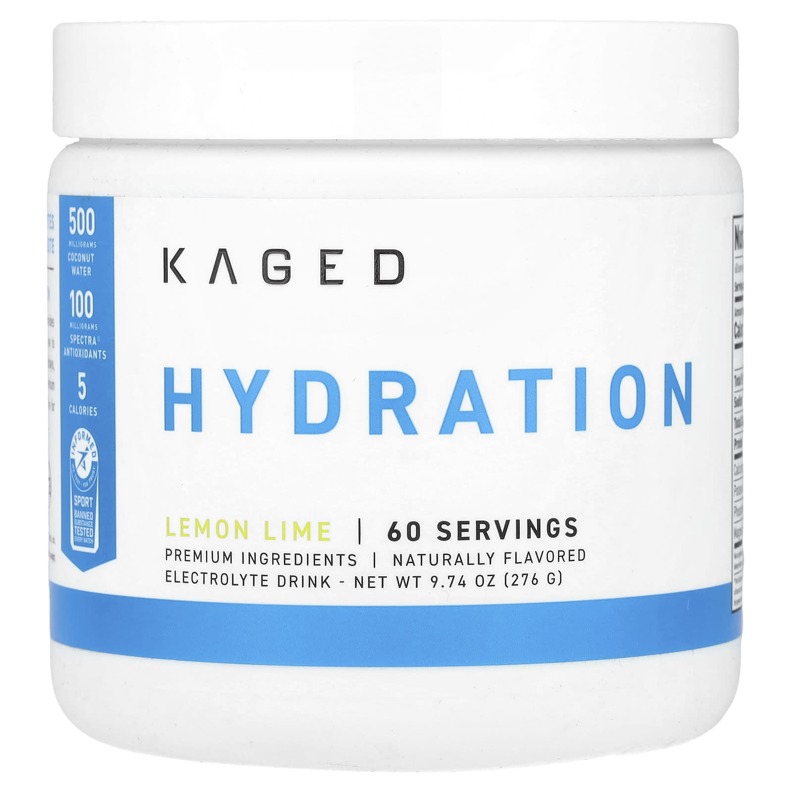 

Hydration, Lemon Lime, 276G(9.74Oz)