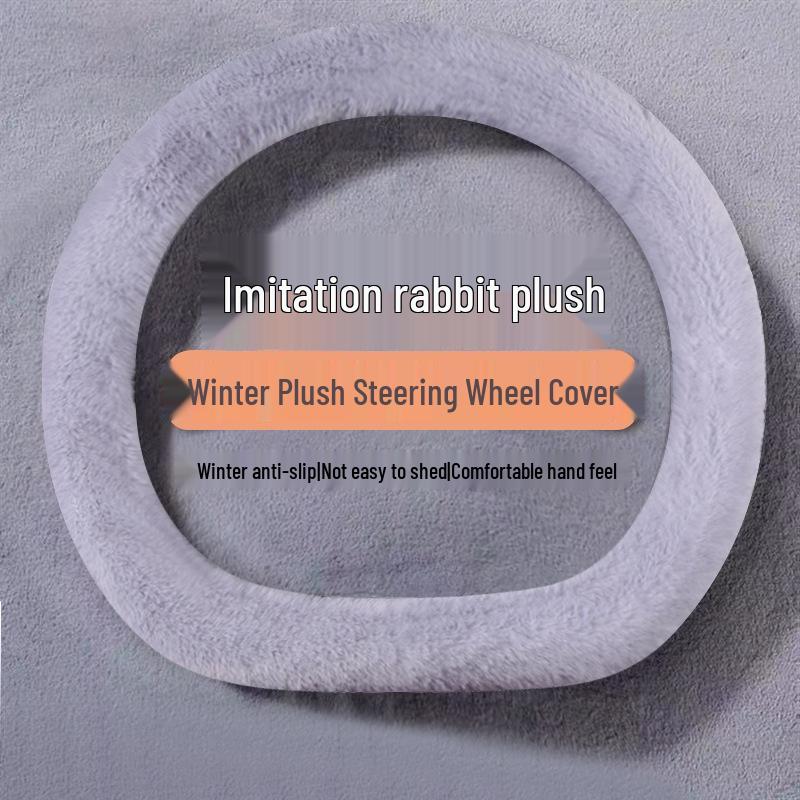 Peppa Pig Plush Steering Wheel Cover - Cute Winter Cartoon Design for Electric Four-Wheel Vehicles