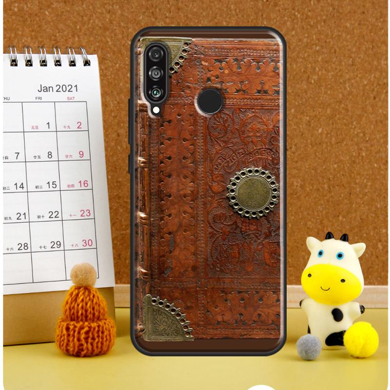 Brown Tooled Leather Pattern For Huawei Nova Y61 Y60 Y70 Y72 Y73 Y90 Y91 12i 11i 3i 7i 8i 9 10 SE P20 P40 P30 Lite Case