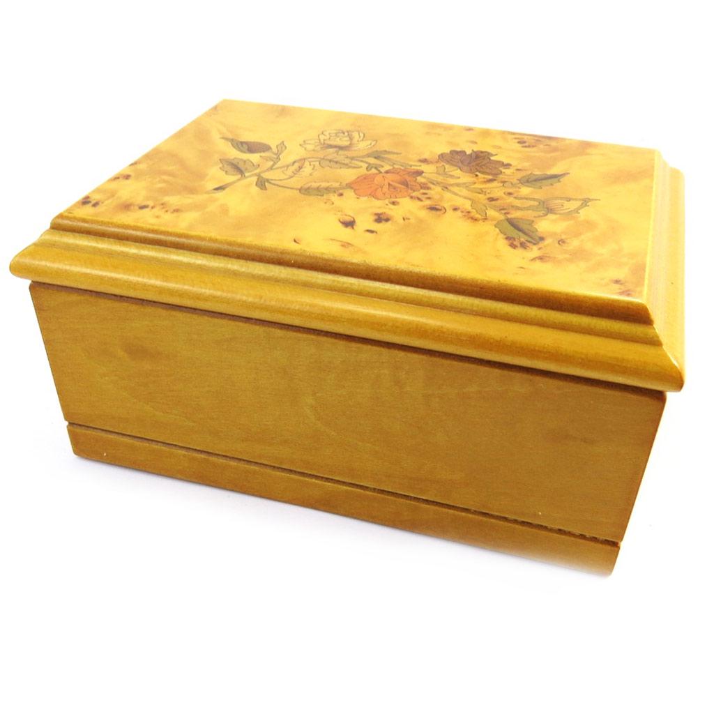 Les Trésors De Lily [L3194] – Braune Holz-Schmuckschatulle „Erica“ – 12 x 7 x 9 cm