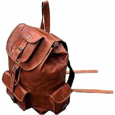 Plecak z miękkiej, lekkiej skóry, oryginalna torba w stylu vintage, męska podróżna, brązowe ramię