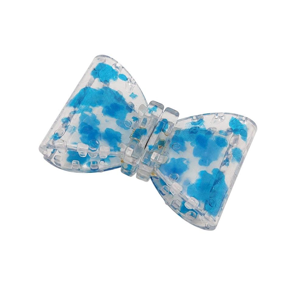 Plastic Bow Hair Clips Magnetic Closure Hair Barrettes New Hair Styling Clips Women Hair Decor синий