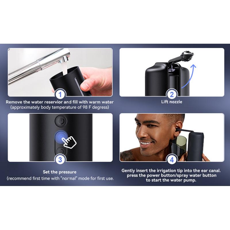 1 PC Electric Ear Cleaner Ear Cleaner Ear Irrigator Ear Wax Cleaning Tool Convenient Electric Ear Cleanser