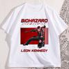 Retro Leon Kennedy Tshirts Women Graphic T Shirts Casual Printed Short Sleeve Tshirt Cotton Comfortable Round Neck Tees Tops