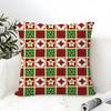 Square Cartoon Festive Print Pattern Pillow Case Linen Pillow Case Sofa Home Decor Cushion Cover Cushion Cove