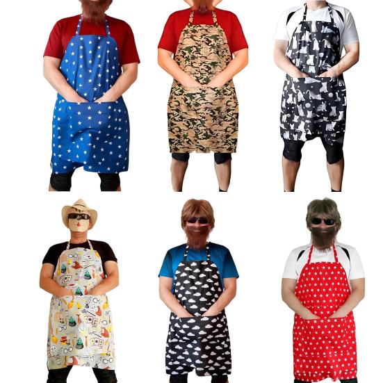 Delantal Divertido de Broma Sorpresa para Hombres Correas Ajustables Impermeable Delantal para Barbacoa Cocina para Papá Abuelo Día del Padre Cumpleaños Navidad Regalo