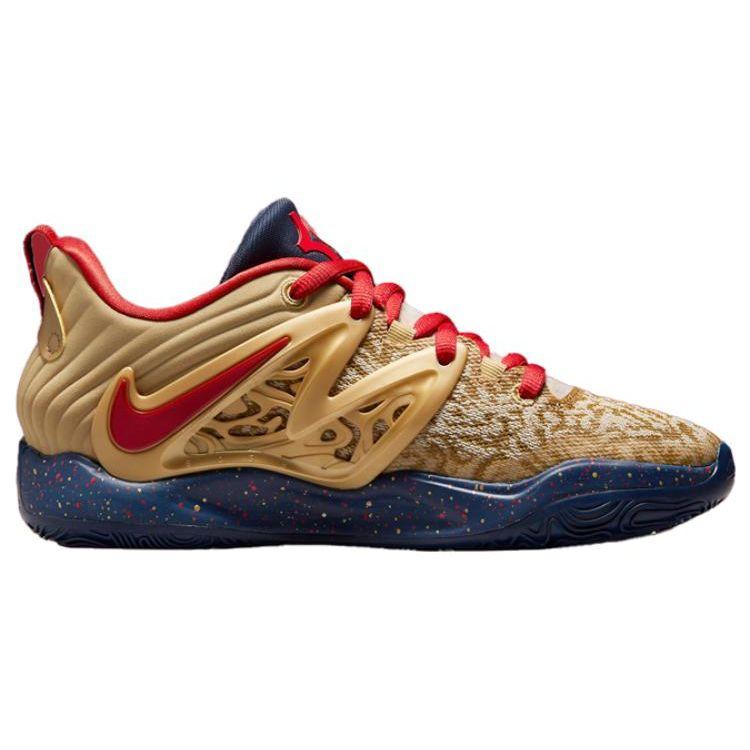 Nike KD 15 EP Olympic Men Sneakers Gold Metallic-Gold University-Red DM1054-700