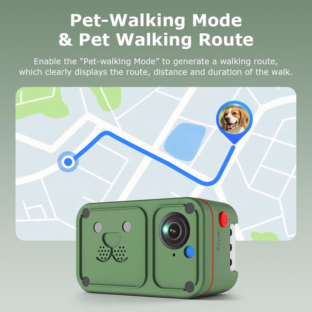 UBOX APP Pet Camera GPS Real-time Positioning Tracking HD 1080P 4G Camera Electronic Fence Two-way Intercom IP66 Waterproof Tracking Camera