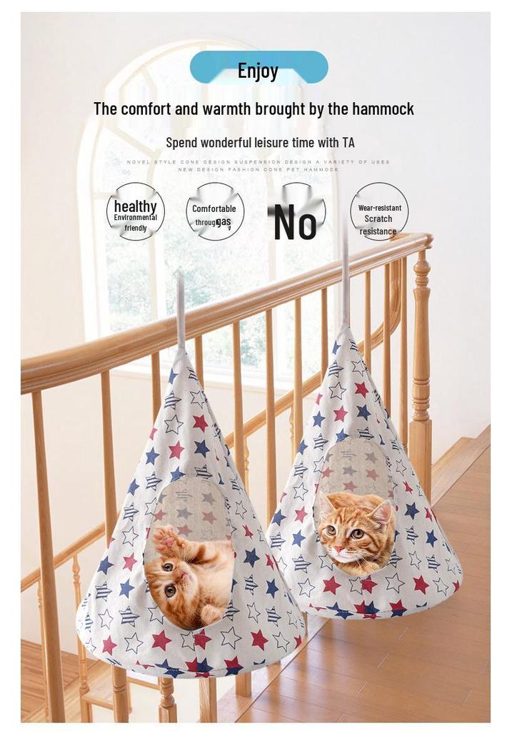 Breathable Cat Hammock Hanging Basket Bed