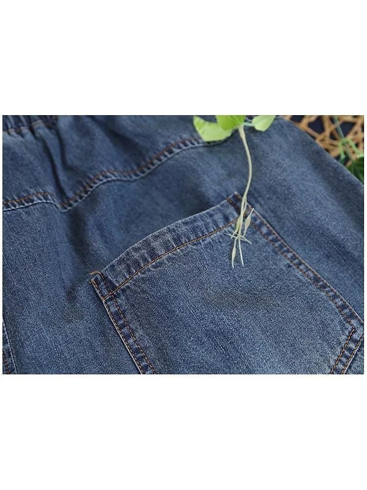 Summer Women's Clothing New Korean Ladies Thin Jeans Women's Pants Loose Slim Looking