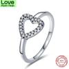 Real  Tone Calssic Classic Vintage Heart Finger Rings Basic Minimalist Collocation Women Fine Jewlery Exquisite Craftsmanship