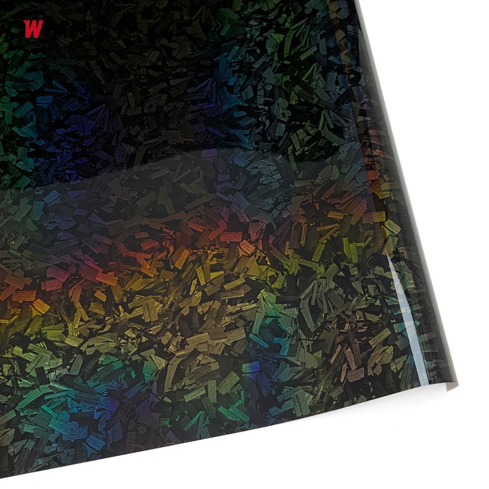 Glossy Laser Flower Carbon Wrap Vinyl Car Cover Accessories Auto Exterior Car Stickers Vehicle Decoration Wrapping Tools Outdoor