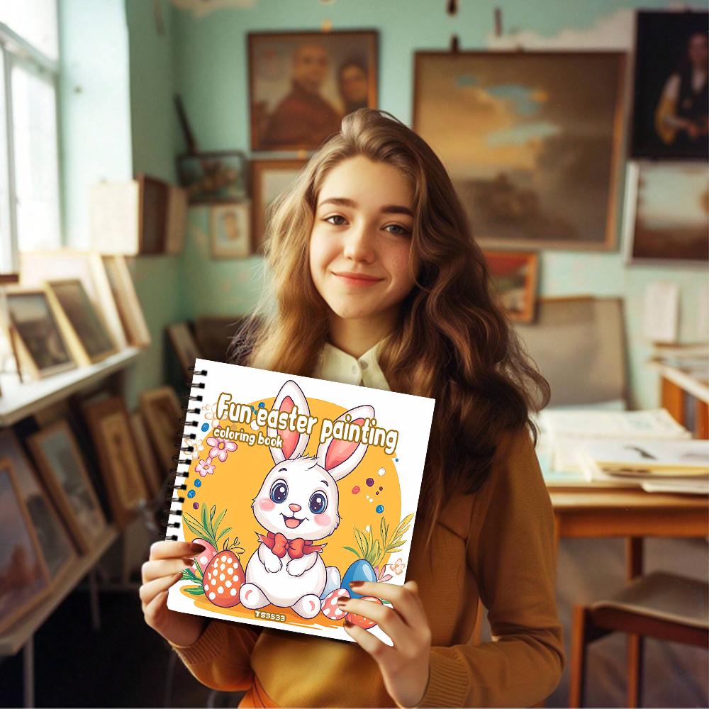 1pc,Easter Colouring Book - Teen Colouring Book - 30 Sheets, 8.3x 8.3 inches, Adult Stress Relief, Birthday, Easter Gift