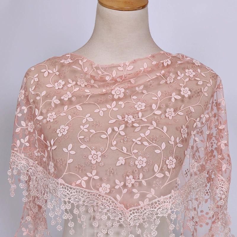 Women Triangle Bohemian Floral Tassel Scarves Shawl Female Spring Summer Headband Scraves