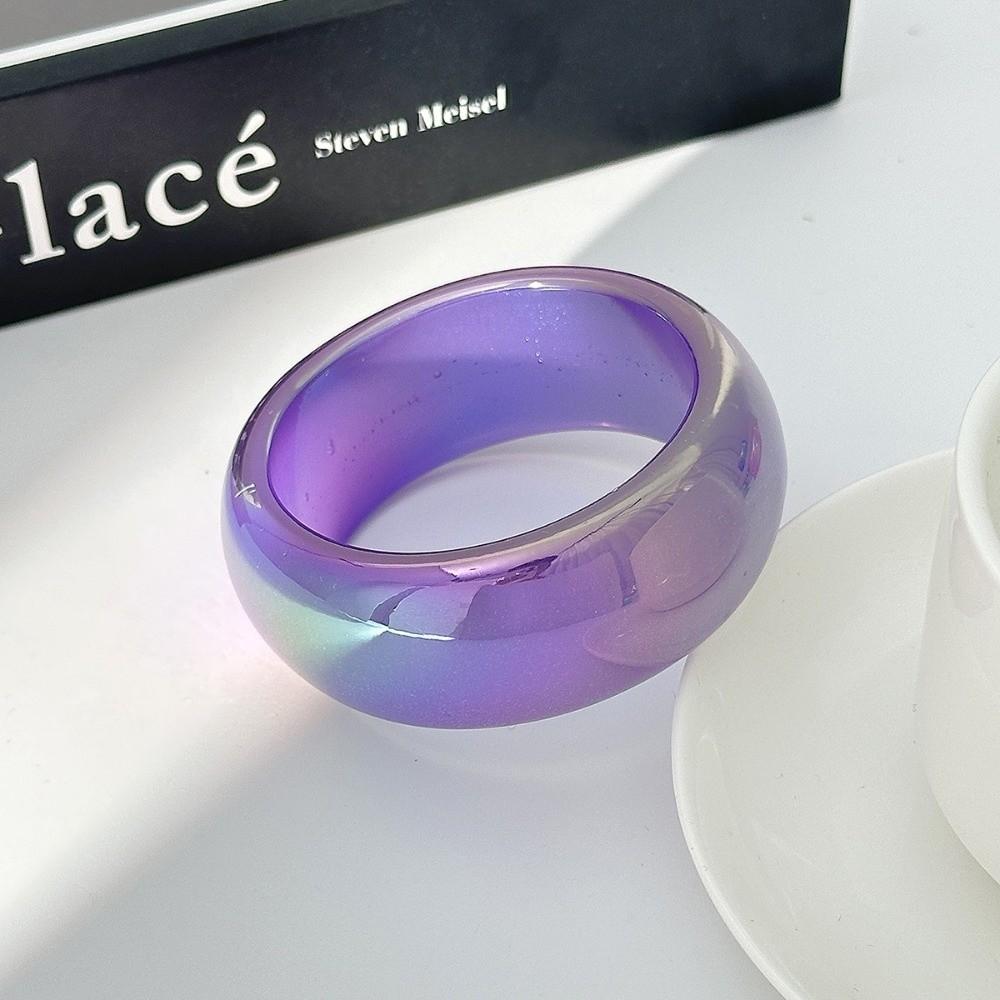 Unregelmäßige Geometrische Bunte Harz Armreifen Transparente Dicke Armreifen Trendige Laser Armbänder Geschenke