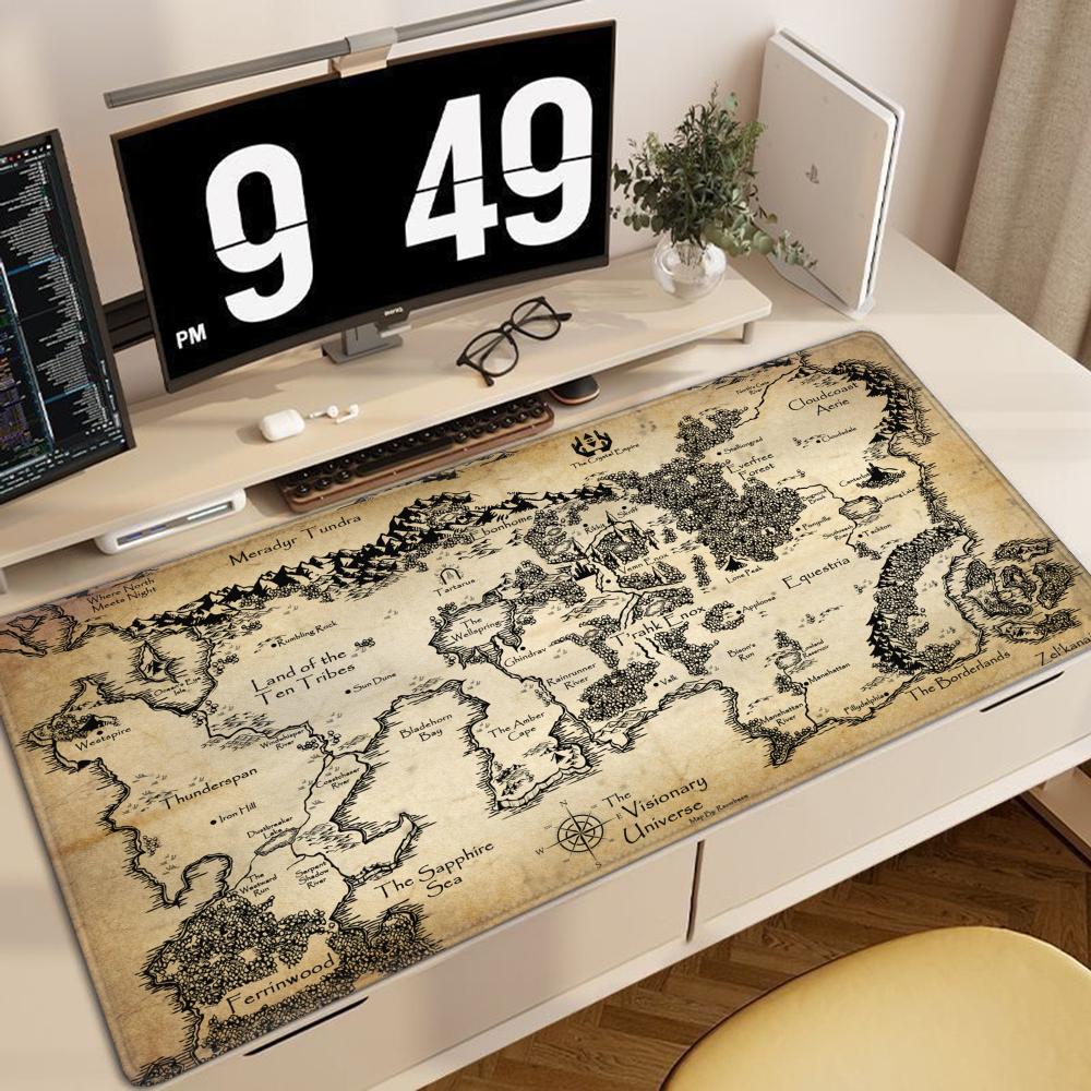Ancient map of Middle-earth Large Mouse Pad XXL Gaming Desktop Carpet Laptop Desk mat Table Keyboard Accessories Rug 1000×500