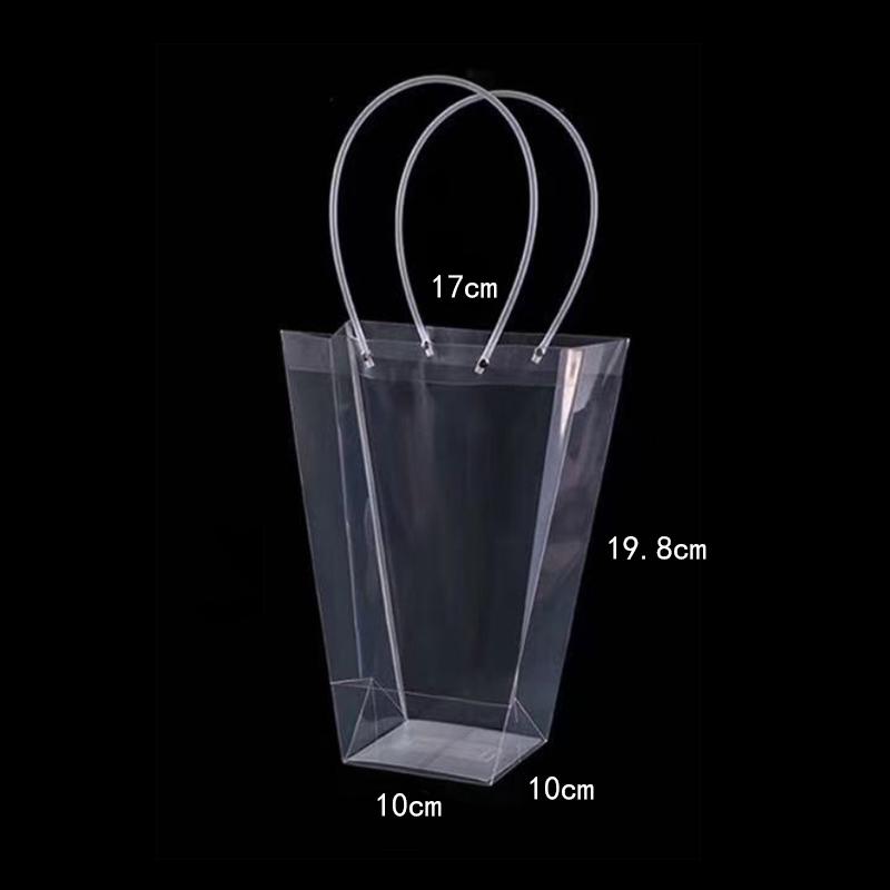 

Прозрачная трапециевидная сумка для цветов - Водонепроницаемая подарочная сумка для букетов и флористического искусства