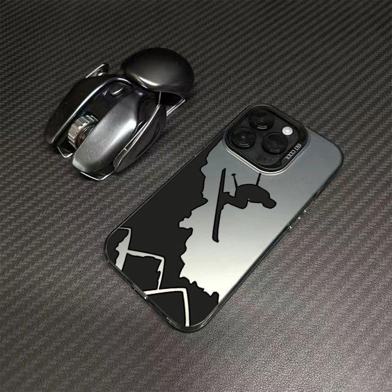 Skiing Silhouette Pattern Design Is Suitable For Iphone 17 16 Pro 14 13 12 11 Pro Max 15 Plus 16e 17Air Silicone Hard Back Cover
