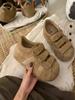 Ugly cute shell head German training shoes women's 2025 new retro matte leather Velcro big head board shoes foreign style women's single shoes