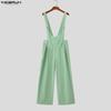 INCERUN Summer Men Sleeveless Suspender Strap Thin Casual Loose Braces Pants Overalls