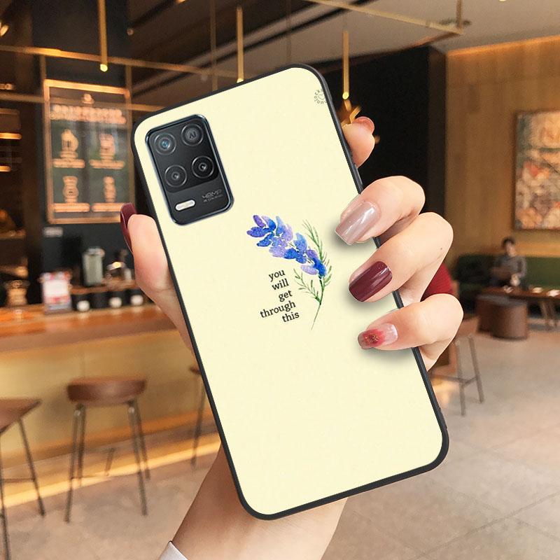 Art Flower Word Quotes Phone Case for OPPO Realme GT 2 Pro X2 Pro XT C25S 8 7 6 Pro 6i GT Master C3 C21 C21Y C11 X3 SuperZoom