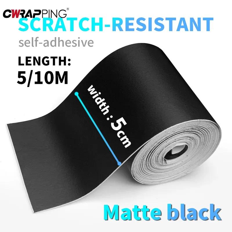 3D Carbon Fiber Car Sticker Paste Protector Glossy Black Vinyl Wrap Film Car Wrap Sheet Film Waterproof Protection Accessories
