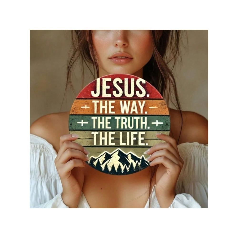Jesus Ist Der Weg Wahrheit Leben Metall Wandkunst Poster Religiöse Dekoration