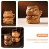 Sandalwood Luck Cat Statue Elegant Desktop Ornament for Home Office Car Decor Positive Energy Attracting Gift Home Fortune Cat