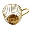 Metal Coffee Pod Wire Basket with Wooden Base Large Capacity Coffee Pod Holder for Kitchen Countertops   Coffee