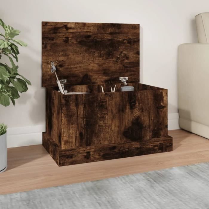 VidaXL Storage Box Smoked Oak 50x30x28 Cm Engineered Wood 816501