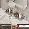 Bathroom Rack Bathroom Shelf Toilet Storage Rack Toilet Kitchen Space Aluminum Hang On the Wall Punch-free Rack Hanging Shelves