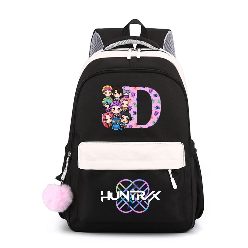 26 English Letter K-Pop Printed Large Capacity Waterproof Backpack for Teenger Student Girl Boy Schoolbag Bookbag Kid Gift Women Travel Bag Mochila