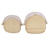 2Pcs Food Serving Tent Basket Fly Skeeter Insect Resistant Bamboo Basket With Dish Mesh Cover