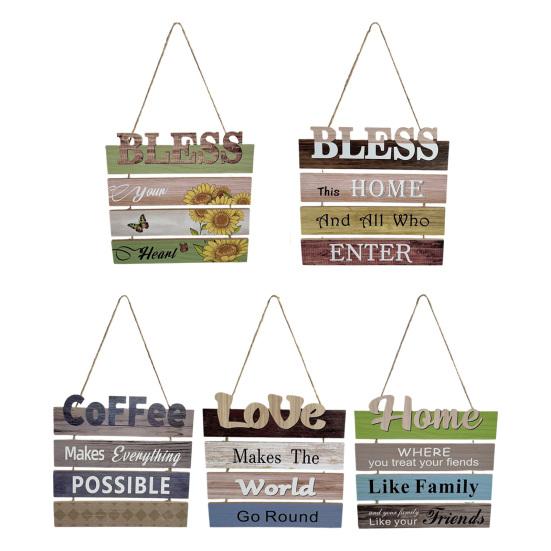 Xiaobudian Vertical Wooden Slogan Sign, Rustic Country Retro Style, Easy Install Wall Art Decor, for Home Kitchen Cafe Garden Decoration