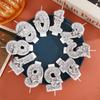Digital Birthday Candle Silver Sequin Bow Party Decoration Creative 0-9 Number Candles Birthday Cake Plugin for Party Supplies