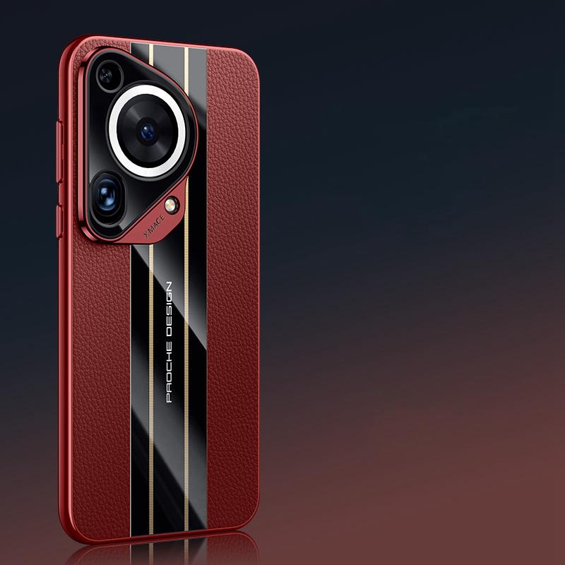Розкішний натуральний шкіряний чохол для Huawei Pura 70 Ultra P70, захисний захисний чохол для камери ПК для Huawei Pura 70 Pro