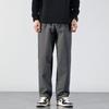Autumn New Black Velvet Thickened Versatile Casual Pants Men's Loose Straight Trendy Brand Wide-leg Men's Pants Tide