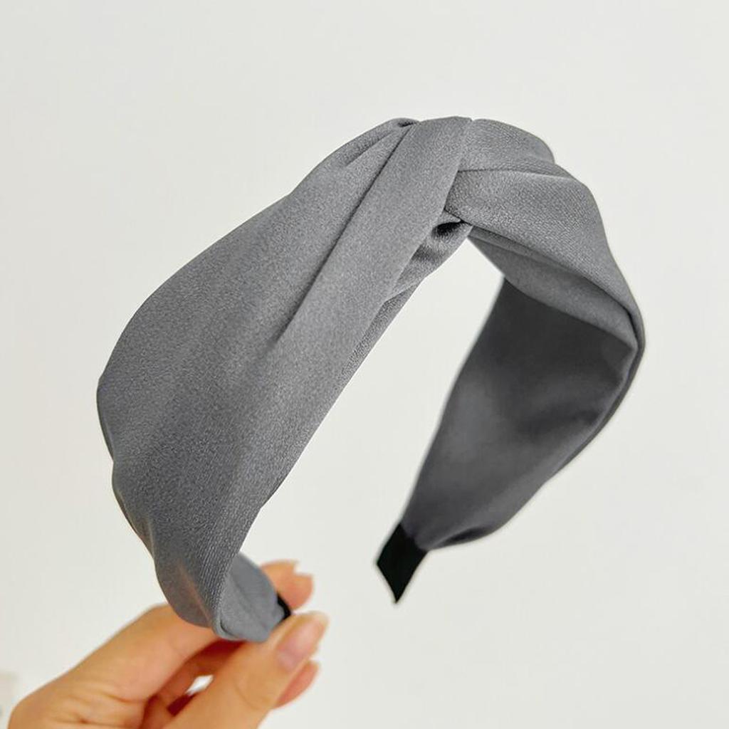 PROLY Neue Mode Damen Stirnband Breite Seite Überkreuzter Knoten Haarband Einfarbig Turban Mädchen Klassischer Kopfschmuck Haaraccessoires