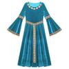 Girls Medieval Princess Costume Renaissance Costume Robe Retro Gown Dress for Halloween Cosplay Dress Up