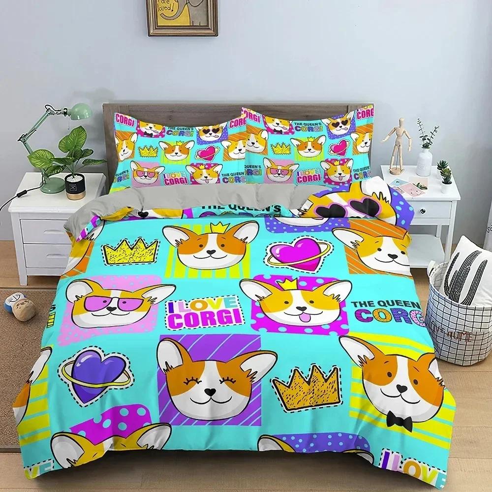 Cartoon Animal Duvet Cover Luxury Soft Bedding Set For Children Bedroom Quilt  Comforter Cover King Twin Home Decor