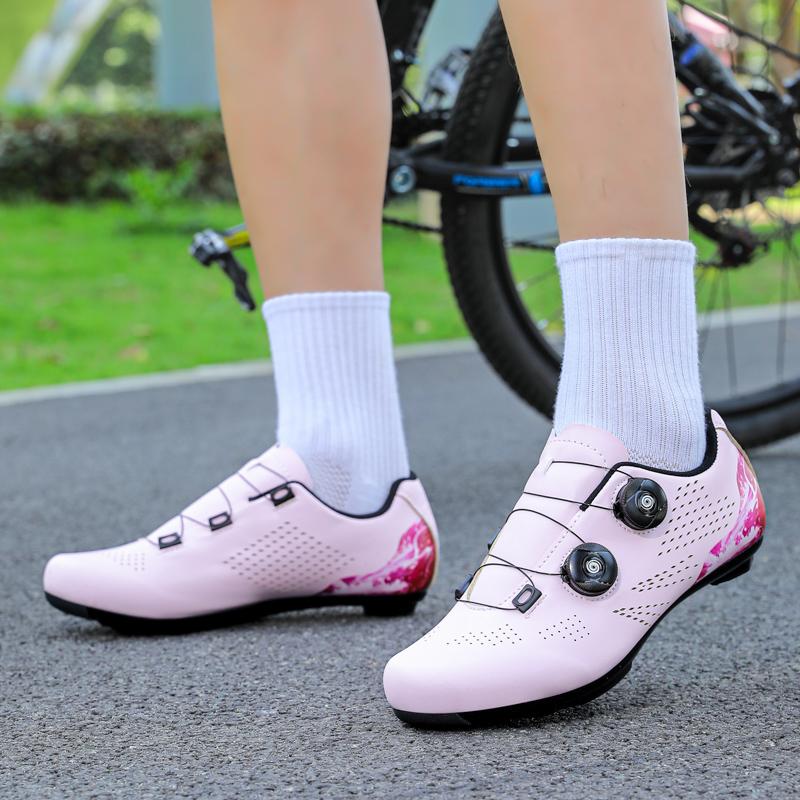 Road Bike Lock Shoes, Comfortable Cycling Shoes for Men and Women, Hard-Soled, Lightweight, Breathable, Mountain Bike Professional Cycling Shoes