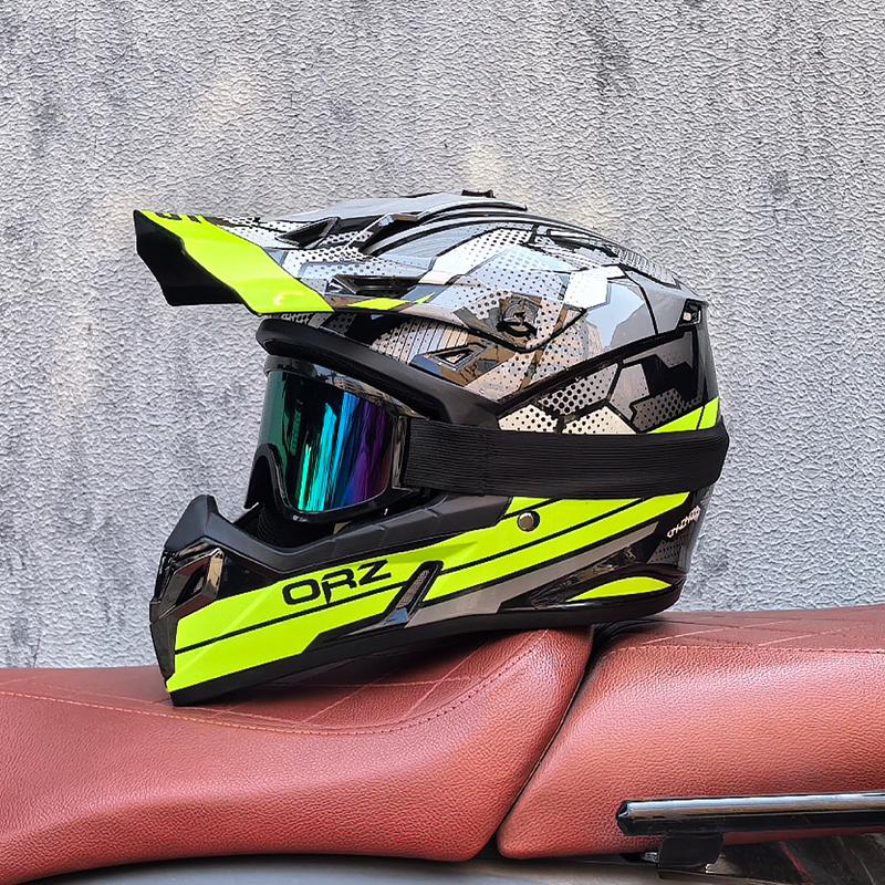 ORZ new off-road helmet motorcycle mountain descent helmet